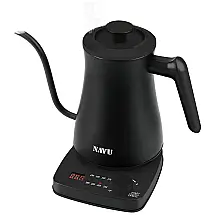 Chaleira Elétrica 1L com Controle de Temperatura e Aço inoxidável, 1500W, 110v, NAVU, Preto