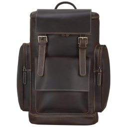 Masa Kawa Mochila Vintage de Couro para Laptop Masculino