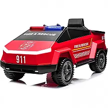 MX Truck Carro Elétrico Policial 12V Recarregável para Crianças 1 Assento até 34 kg, Idade Recomendada 3 Preto