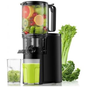 Extrator de Suco a Frio EanOruus, Bocal de Alimentação Largo de 14,7 cm, Máquina de Extrair Suco com 400W, Alto Rendimento de Suco