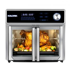 Forno Elétrico de Bancada AirFryer, 25L de Capacidade com 22 Funções e 11 Acessórios, 1700W, 110v, KALORIK AFO 47631 SS2, Prateado