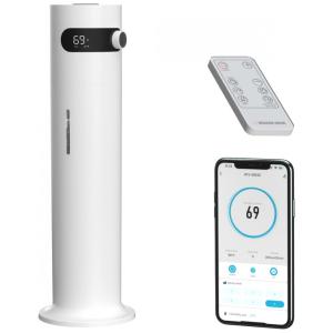 Umidificador Ultrassônico Portátil MIZUKATA HIKARI 8,5L até 110H com Controle Remoto e APP, Branco