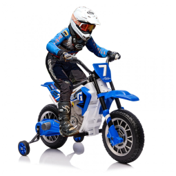 Moto Elétrica Infantil a Bateria 12V com Suspensão Atinge até 5 km por hora, Idade Rec 2 a 4 Anos, JOYLDIAS, Azul