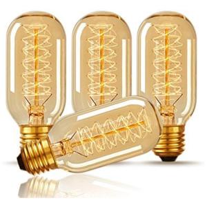 CTKcom Lâmpada LED Vintage, 25W Ambar Quente, 4 Un