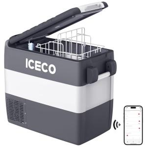 Mini Cooler, Geladeira Automotiva Portátil DC 12, 24V AC 110, 50 L, 220v, ICECO JP50 with Cover, Preto