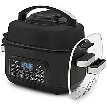 Fritadeira Elétrica Air Fryer 13 em 1, 6,5 Litros com Tela LED e Cerâmica Antiaderente, GreenPan, Preta