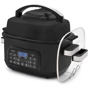 Fritadeira Elétrica Air Fryer 13 em 1, 6,5 Litros com Tela LED e Cerâmica Antiaderente, GreenPan, Preta