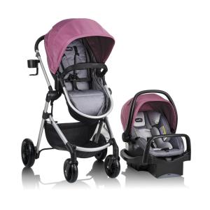 Bebê Conforto Pivot Kit Carrinho de Passeio para 2 a 15 kg, Pálido, EVENFLO 56022217A, Rosa pálido