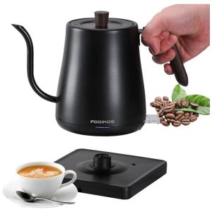 Chaleira Elétrica 800mL em Aço Inoxidável, 1000W, e, 110v, FOOIKOS, Marrom