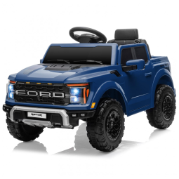 Mini Veículo Elétrico Licenciado Ford F150 Raptor 12V p/ Crianças c/ Controle Remoto, Luz de LED, Som MP3, Caçamba, Cinto 3 Pontos -
