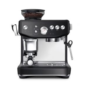 Máquina de Café Expresso Aço Inoxidável com Vaporizador de Leite e Moedor Embutido, 110V 1750W, Breville Sage, Preta