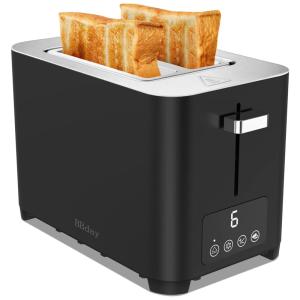 BBday Torradeira de 2 Fatias com Tela LCD e 6 Níveis, 850W, 110V, Preta