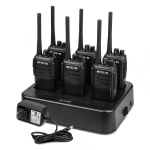 Rádio Comunicador Walkie Talkie Retevis RT21 Rádio Bidirecional de Longo Alcance, Recarregável para Adultos, Resistente, com Carregador