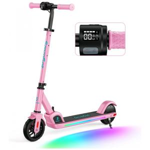 Patinete Elétrico para Crianças de 6 ou mais com Display de LED, Peso Max 60kg, SmooSat E9 PRO, Rosa