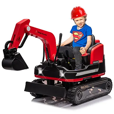 Escavadeira Infantil Elétrica JOYLDIAS Vermelha