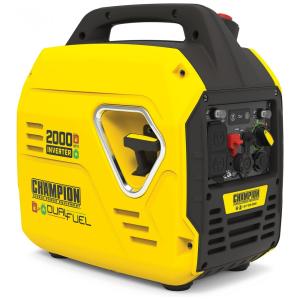 Gerador de Energia Inversor de Combustível Duplo EZ 2000W, Manual e Leve, Champion Power Equipment 100900