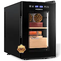 Humidor Elétrico NEEDONE 16L Preto Sistema Controle Inteligente Madeira Cedro Espanhol 240V
