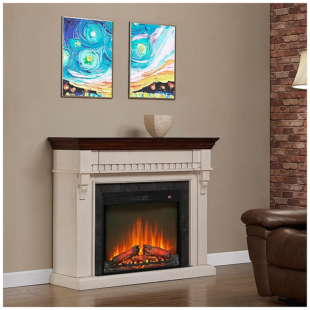 Lareira Elétrica Innoflame 61x51cm 1400W Embutir Timer Controle Remoto 110V — foto 2