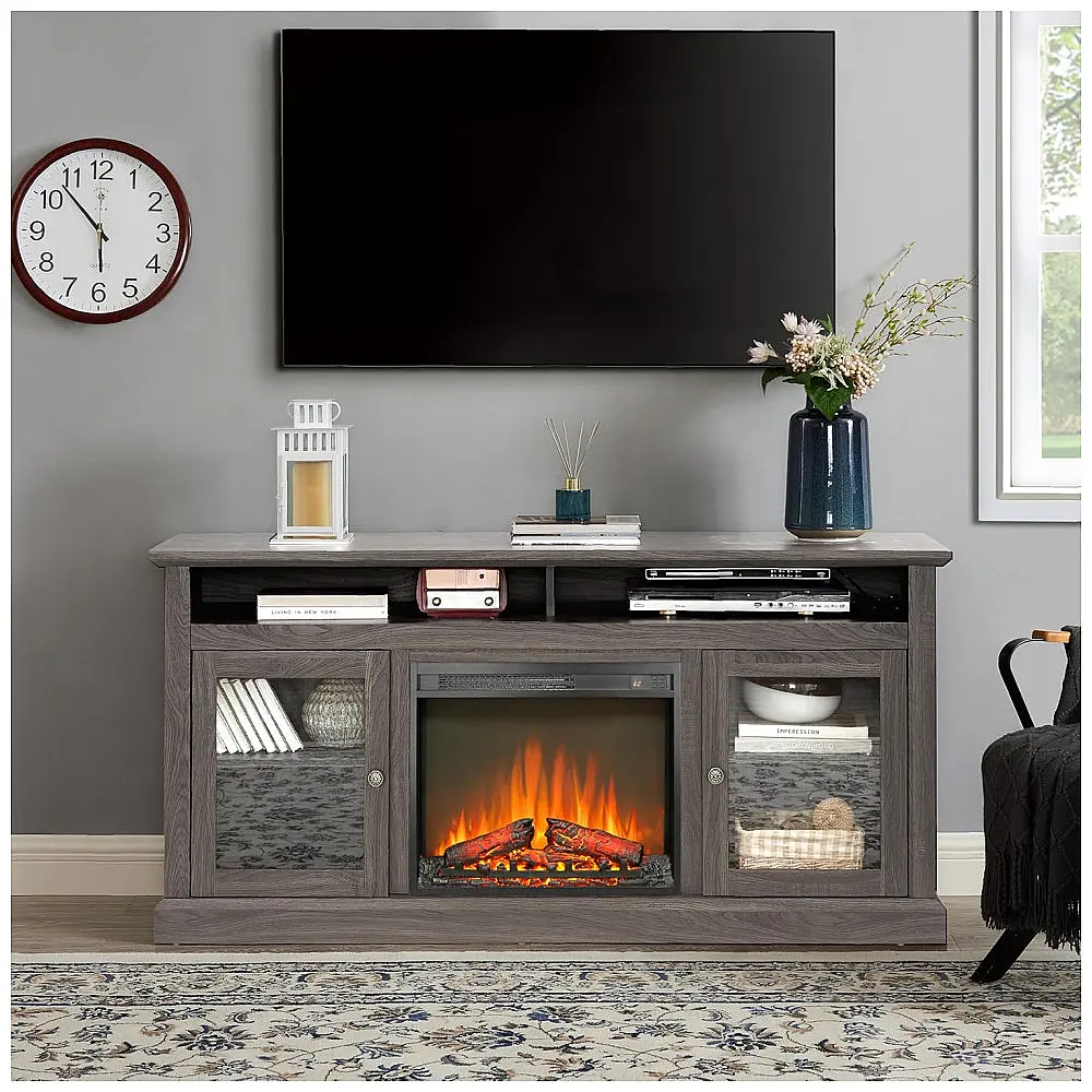 Lareira Elétrica Innoflame 61x51cm 1400W Embutir Timer Controle Remoto 110V — foto 3