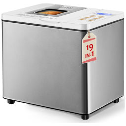 Panificadora Automática 19 em 1 com Personalização de Cor da Crosta e Panela Antiaderente, 110V, KEEPEEZ, Cinza