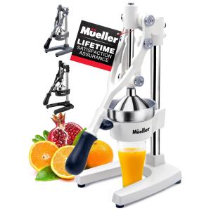 Espremedor Manual Profissional, Aço Inoxidável, MUELLER AUSTRIA MCJ 730 White, Preto