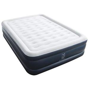 Colchão Cama Inflável Queen com Bomba de Ar Embutida, JANTODEC, Preto