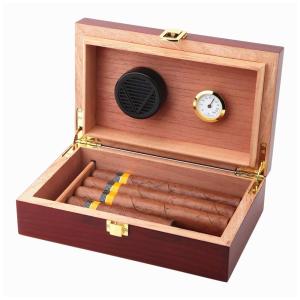 Umidor de Charuto de Madeira Artesanal Bald Eagle com Capacidade para 1020 Charutos, de Mesa com Higrômetro e Umidificador