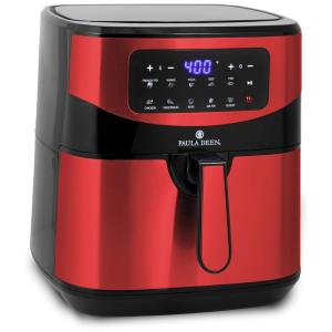 Fritadeira Elétrica AirFryer 10L com Painel Digital e Temperatura Ajustável, 110V 1700W, Paula Deen, Vermelha