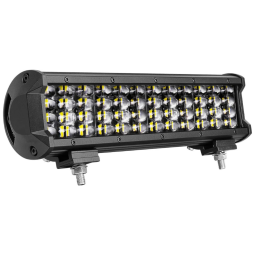 Farol de Milha LED Off Road 31cm 48 Pçs 4 Filas 144W 8640 Lúmens Suporte Ajustável 9V 32V, AUTO POWER PLUS, Branco