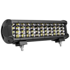 Farol de Milha LED Off Road 31cm 48 Pçs 4 Filas 144W 8640 Lúmens Suporte Ajustável 9V 32V, AUTO POWER PLUS, Branco