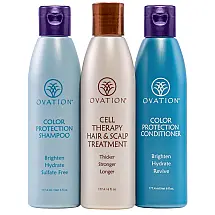 Shampoo e Condicionador Terapia Celular Proteção da Cor Ingredientes Naturais 177ml, OVATION HAIR, Azul