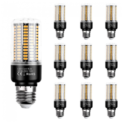 Kit 10 Lâmpadas LED Milho E27 5W 9W 15W 20W Luz Quente e Fria 1000-2000 Lumens Econômicas para Iluminação Residencial e Comercial,PAZWAHF