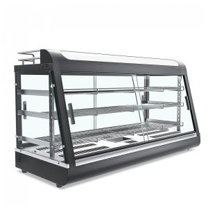 Expositor Aquecedor de Alimentos Comercial Anpuce Preto 3 Prateleiras com Rack Superior, 112 cm, 110V