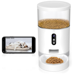Peteme Comedouro Automático com Câmera 1080p W Fi para Cães e Gatos, 4L