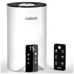 Umidificador Ultrassônico Portátil 4L, com Desligamento Automático, Silencioso, 110v, LEDONTI, Branco