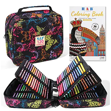 Conjunto 120 lápis de cor