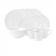 Aparelho de Jantar Royal Doulton Maze White 16 Peças Grés Serviço para 4 Gordon Ramsay