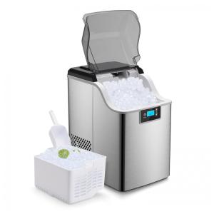 Máquina de Gelo Automática Portátil Produz até 19kg, 24H, Cor, 110v, JINJUNYE sq GN zbj nugget, Prateado