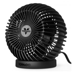 Ventilador Pessoal de Mesa com 2 Velocidades, Inclinação Ajustável e Silencioso, 110V 21W, Vornado SPHERE, Preto