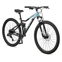 Bicicleta Mongoose Impasse 1.0 – Aro 27,5″, 7 Velocidades, Suspensão Completa, Freios a Disco, Cor Azul e Preto