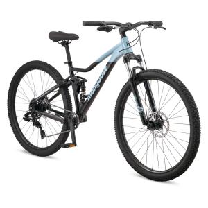 Bicicleta Mongoose Impasse 1.0 – Aro 27,5″, 7 Velocidades, Suspensão Completa, Freios a Disco, Cor Azul e Preto