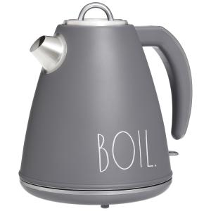 Chaleira Elétrica 1.5L em Aço Inoxidável com Desligamento Automático e Proteção Contra Fervura, 1500W, 110v, RAE DUNN, Cinza