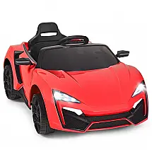 Carro Elétrico Infantil OLAKIDS Vermelho 12V 4 Rodas Suspensão Porta Dupla Controle Remoto LED 3 Velocidades Música USB TF