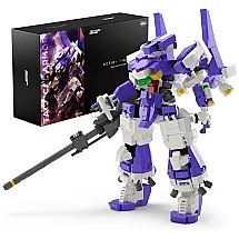 Kit de Construção Wuotan Mecha com 630 Peças, Nifeliz, Branco e Roxo