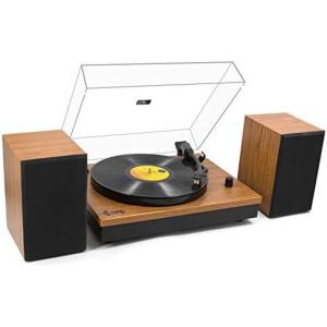 Toca Discos Retro VInYL MUSIC ON com 2 Velocidades e Bluetooth, Marrom