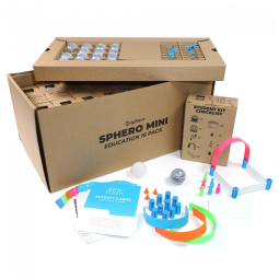 Sphero Mini Education Kit 16-Pack – Kit Educacional com 16 Robôs Programáveis, Acessórios e Cartões para Aprendizagem STEM em Sala de Aula