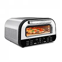 Forno de Pizza Elétrico Gourmia GPM1270A 12" Pedra Refratária 427°C 6 Predefinições Napolitana Air Fryer de Bancada 110V