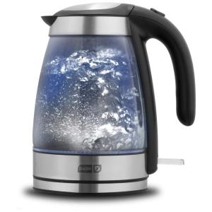 B075Y73ZK7 Chaleira Elétrica 1.7L com Proteção de Fervura e Aço Inoxidável, 110v, DASH DMGK300BK, Prateado