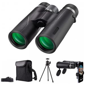 Binóculos 12x42 À prova d e Bolsa de zenamento, Visão 914 Metros, ICFPWR, Preto