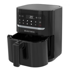 Fritadeira Elétrica Airfryer 4,7L com Controle Digital, 10 Predefinições de Cozimento e Cesta Antiaderente, 110V 1500W, West Bend, Preta